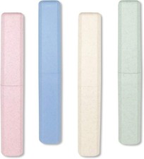 4 Packs Portable Travel Toothbrush Case, Breathable Plastic Toothbrush Holder
