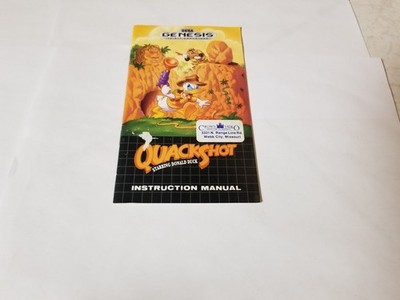 Sega Genesis Quackshot Starring Donald Duck Manual ONLY No Game Authentic