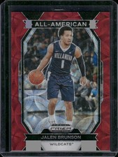 2024 Prizm Draft Picks #7 Jalen Brunson All-American Prizms Red Scope #/88