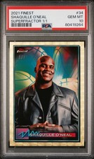 Marketplace image: 2021 Topps Finest Shaquille O'Neal 1/1 Superfractor PSA 10 #34