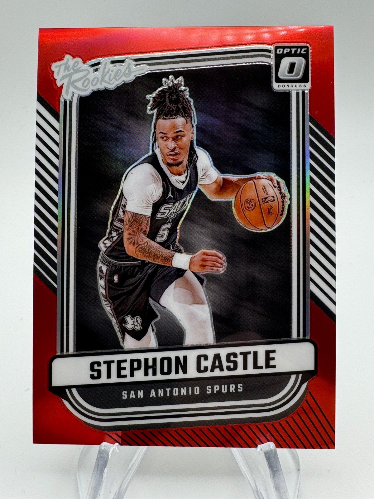 2024-25 Donruss Optic STEPHON CASTLE The Rookies Red Prizm /99 #4 Spurs