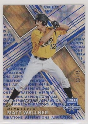 2019 Panini Elite Extra Edition Aspirations Blue 3/75 Matt Wallner #39 rh9