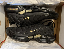 Exclusive/Rare/Nike Air Max Plus Black/Metallic Gold Cushioned Trainers UK 11