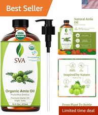 16 Fl Oz Organic Amla Oil - Cold Pressed  Cruelty-Free for Healthy Hair  Skin