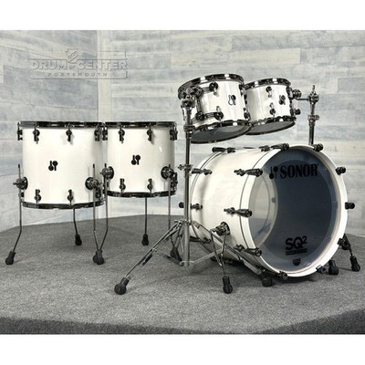 Sonor SQ2 Beech 5pc Drum Set Solid White Gloss