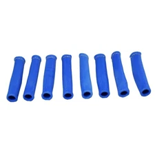 Spark Plug Wire Boot Heat Shield Sleeves 6" Blue 8pc Set SBC BBC SBF BBF