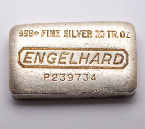 Engelhard 10 Unzen Vintage 0,999+ Silberbarren Possen Kissen Top Vintage Laib Style - Bild 4 von 5