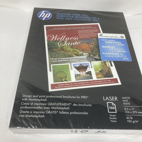 Kolorowy papier broszurowy laserowy HP 40lb 150g/m Q6543A 150 arkuszy/opakowanie 150g, matowy - Zdjęcie 3 z 4