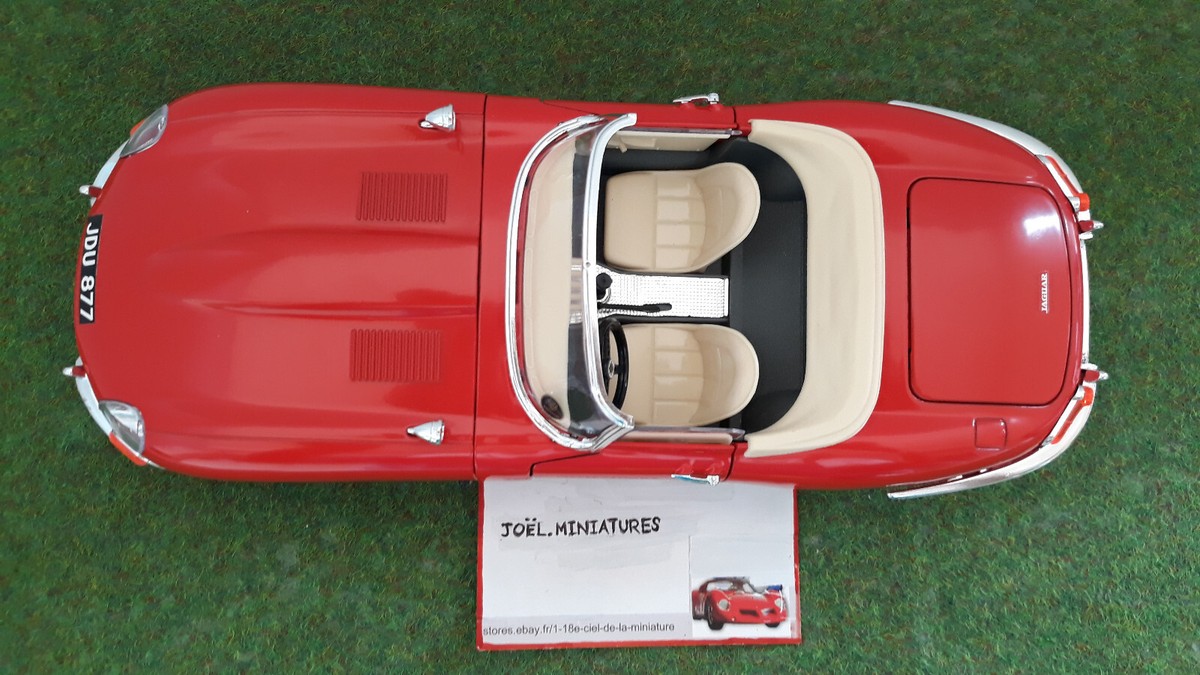 Carcasse Avec Portes Et Coffre Jaguar Type E 1961 Rouge - Modèle 1/18 Burago, Occasion