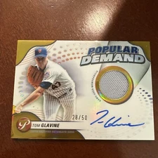 TOM GLAVINE METS 2024 Topps PRISTINE BASEBALL POPULAR DEMAND AUTO RELIC #’D/50