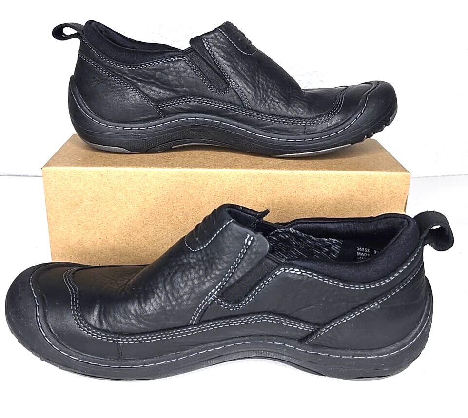 Zapatos Privo para mujer de cuero negro sin cordones acolchados cómodos Clarks talla-9,5 M/39 Foto 3 de 4