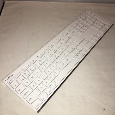 Macally Quick Switch Bluetooth Keyboard for Three Devices ~ Tested Great Cond