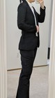 NWT H&M Black Fitted Lined Suit Blazer Jacket w/ Button Pockets Back Vent 2 — photo 3