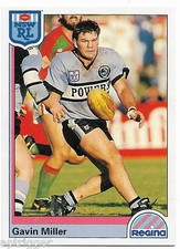 1992 NSW Rugby League REGINA Base Card (127) Gavin MILLER Sharks