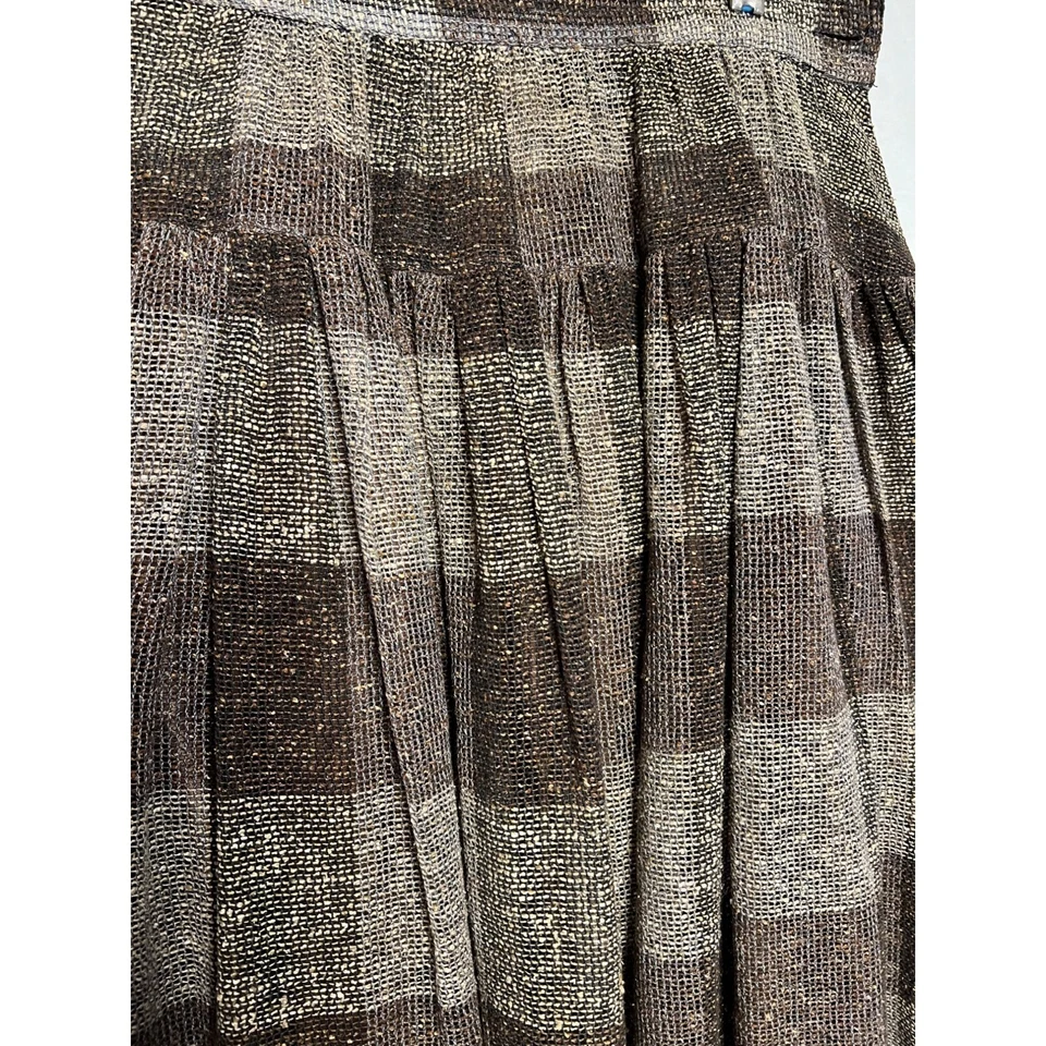 Falda Carole Little for Saint Tropez West Midi Talla 6 Cuadros Boho Chic Y2K Foto 2 de 4