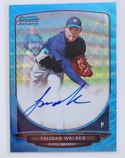2013 Bowman Chrome Taijuan Walker Blue BCP-TW Refractor Auto RC Mint /50 SP