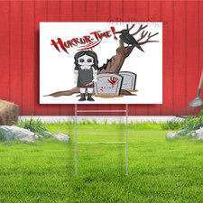 Horror Time RIP Halloween yard sign