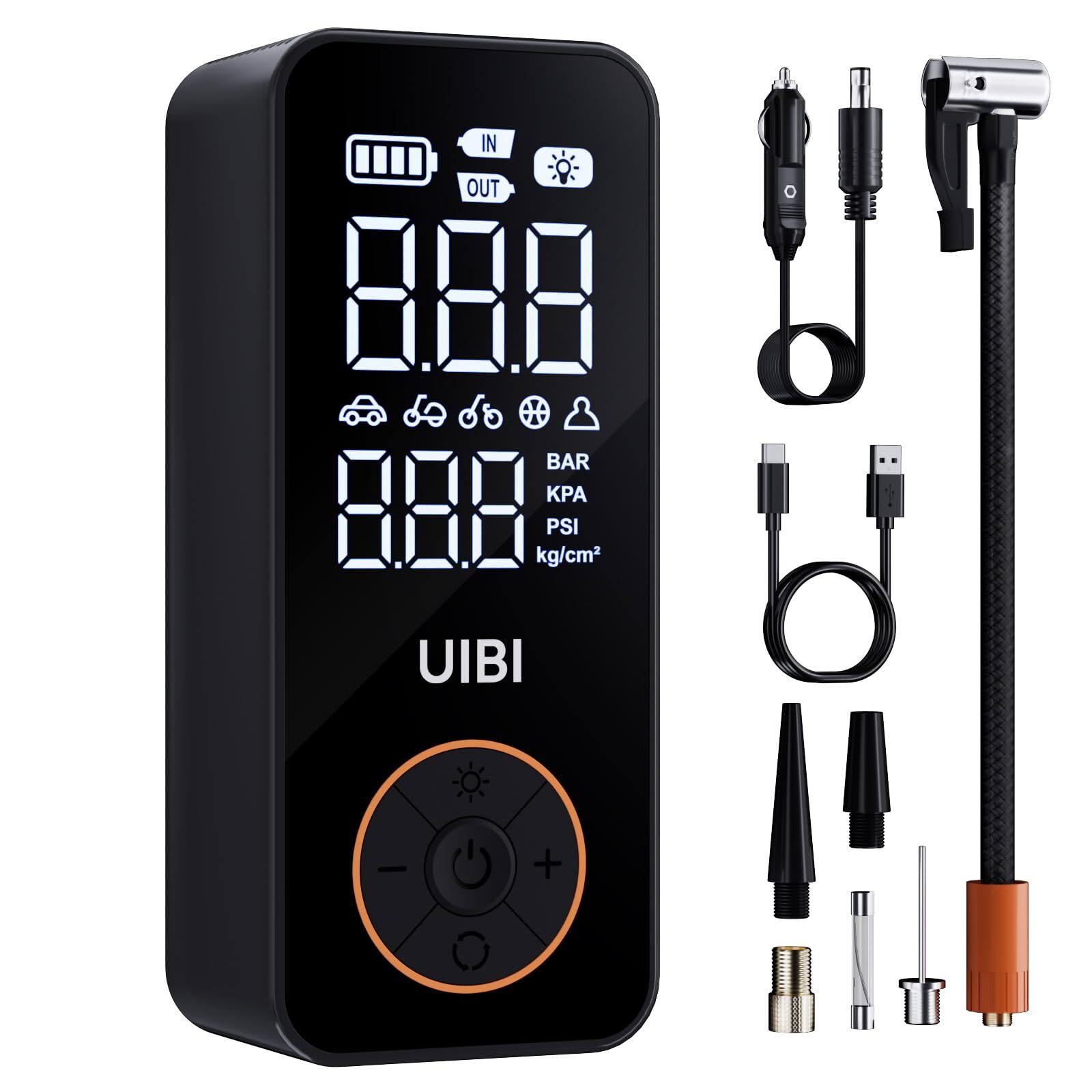 UIBI Tire Inflator Portable Air Compressor 150 PSI Air Pump For Car Tires 2X ...