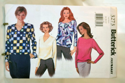 Pattern Misses Easy Long Sleeve Tops  Size 8-12 Butterick 3273