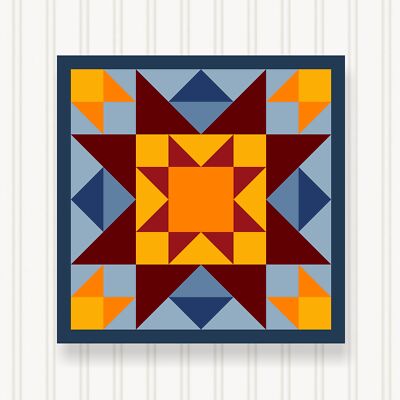 Barn Quilt Square, 8 Sizes, Outdoor & Indoor Wall Art, Home Decor, BQ117-03