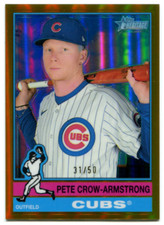 2025 Topps Heritage #430 Pete Crow-Armstrong Gold Chrome Refractor 31/50 Cubs