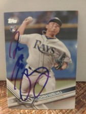 Chih-Wei Hu Autographed 2017 Topps Signed Baseball Card #US198 Tampa Bay Rays 