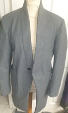 Giorgio Gg Mens Womens Unisex Wool Blend Trench Coat Grey Size L, New With Tags