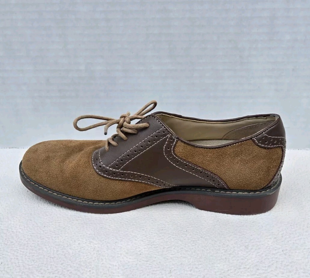 GH Bass & Co Pomona Men US 8 1/2 D Taupe/Dark Brown Suede  display picture 1