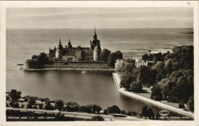 Old postcard AK KALMAR Slott fran Vattentornet Sweden (1119556)
