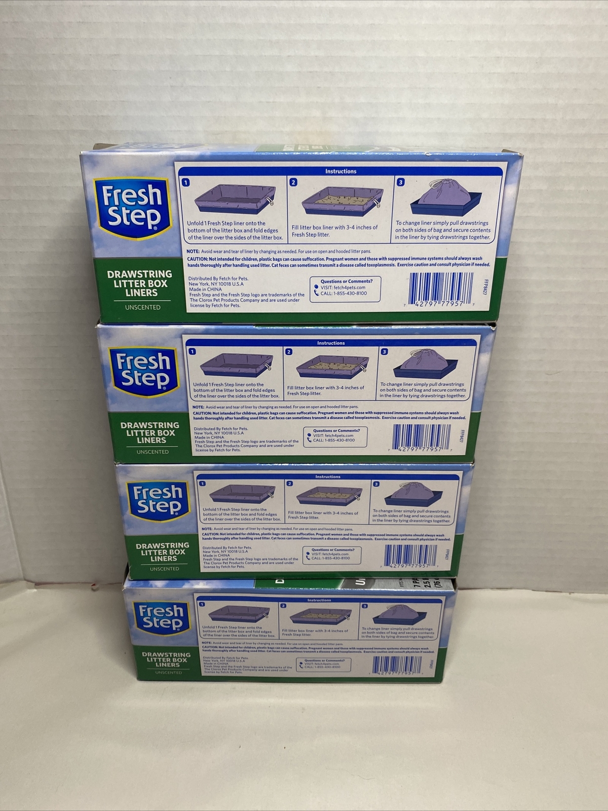 Fresh Step Drawstring JUMBO Litter Box Liners 4 Boxes 7 Count ea. ( 28 total)