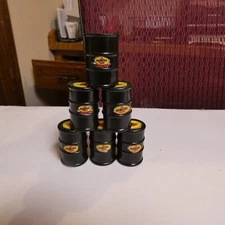 1 Each  G-Scale Wooden Painted  Diorama Oil Drums With Brand Name Outdoor Decals