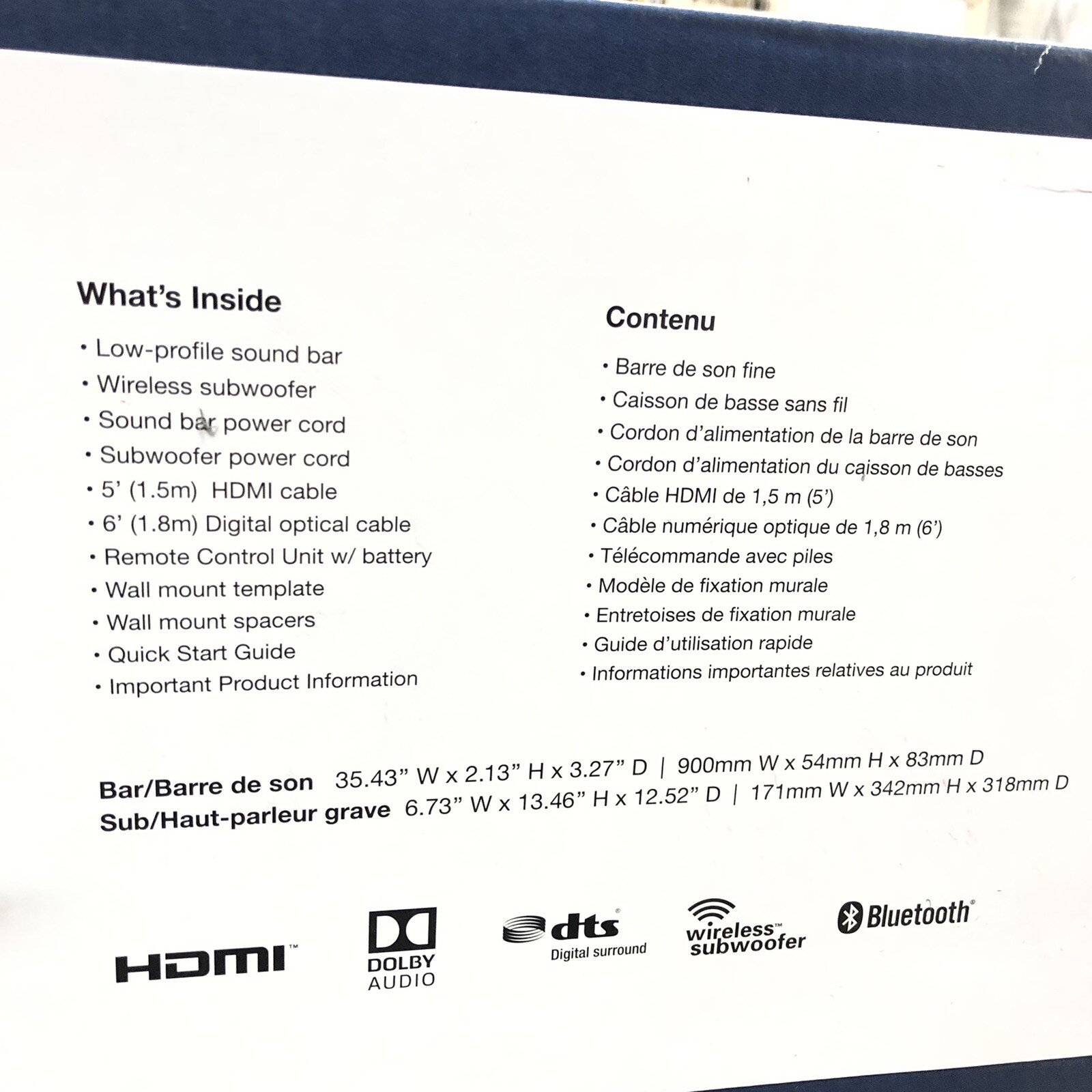 Denon DHT-S316 Soundbar & Wireless Subwoofer Set Brand New in Open Box