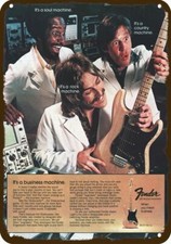 1977 FENDER STRATOCASTER GUITAR Vintage-Look ***DECORATIVE REPLICA METAL SIGN***