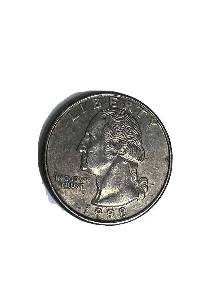 1998 P Washington Quarter Rare Color missing Clad Layer ERROR DARK COIN 2 Coins - Image 3 of 4