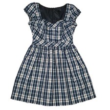 Stunning Ladies ASOS Checked Lined Lightweight Mini Dress Size 10 USED ONCE