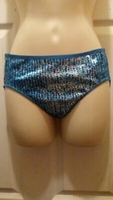 Hanes new blue satin sissy panties hipsters Size 6