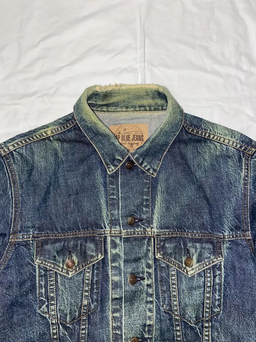 GAP OPIUM VINTAGE DISTRESSED DENIM JACKET KANYE SIZE L USA