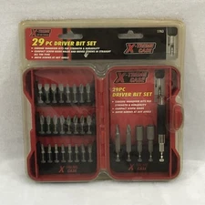 X-TREME CASE by KR Tools 29 Piece Driver Bit Set Screwdriver Drill Tools #11963