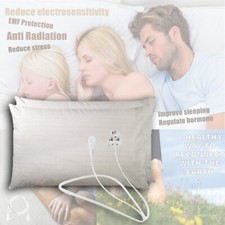 Earthing Ground Pillow Case Silver Fiber for Health Stress Relief Better Sleep