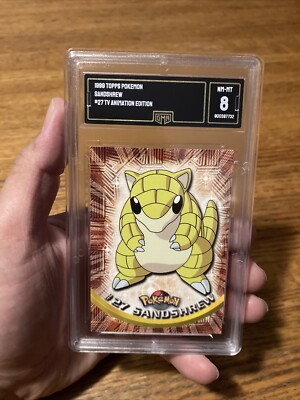 gma grading pokemon cards Topps Pokemon TV Animation Edition Sandshrew #27 Graded 8 NM GMA Grading