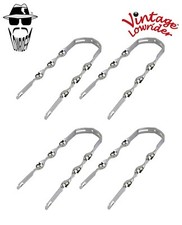 4 Vintage Lowrider 12" Replacement Flat Twisted Bicycle Chrome Fender Braces.