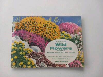 Brooke Bond Tea Cards 'Wild Flowers (Series 2)' Full Set of 50 in Album - 1959