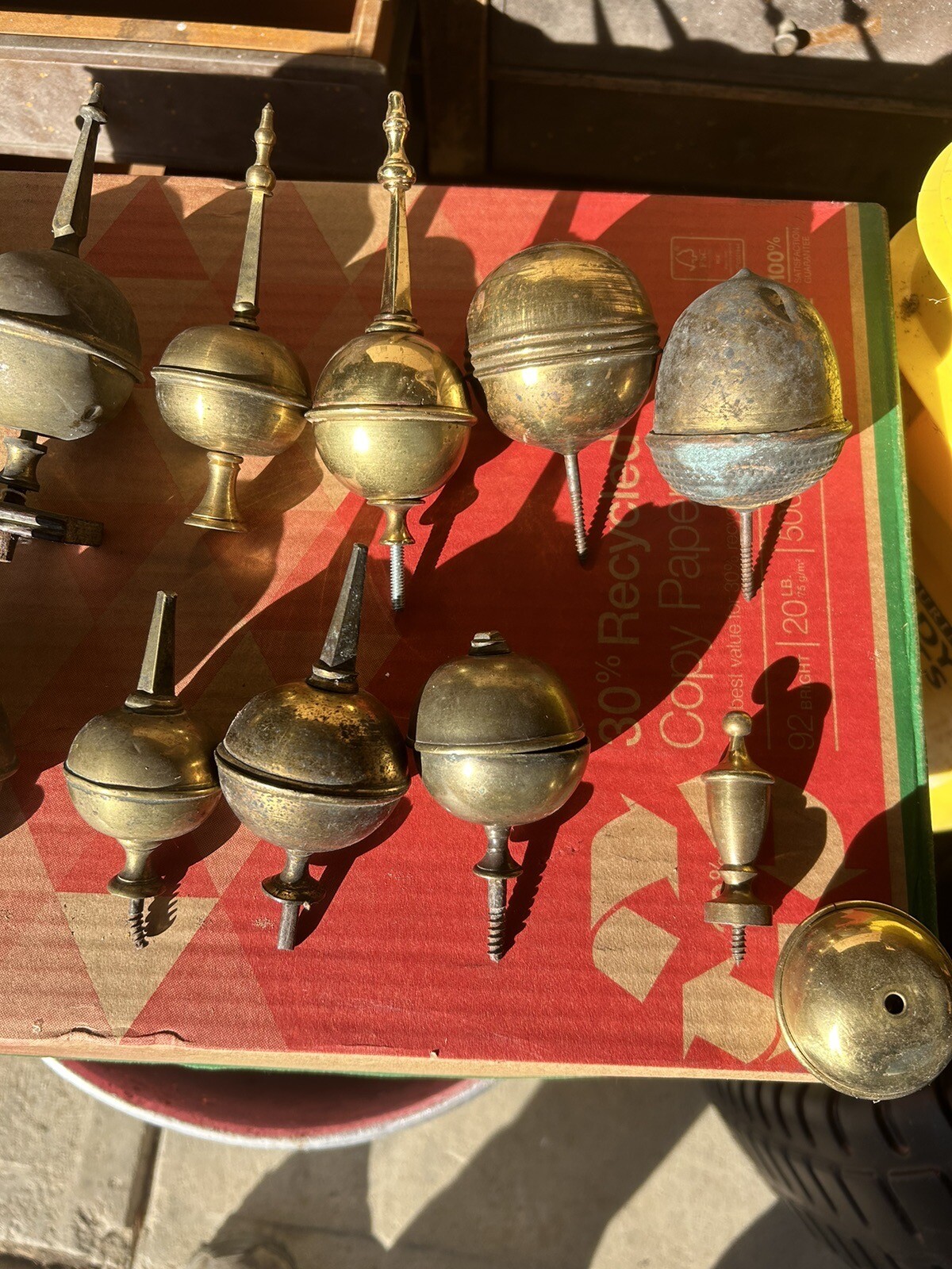 antique brass clock finials eBay