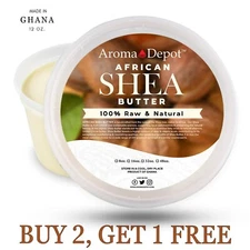 Raw African Shea Butter 12 oz. IVORY Pure Unrefined Raw Organic from Ghana