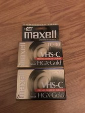 Maxwell VHS-C TC-30 HGX-Gold Premium High Grade Video Tapes Lot of 2 New Sealed