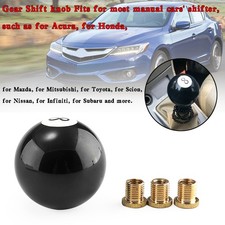 Universal No.8 Billiard Ball Gear Shifter Black Round Shift Knob W 3 Adapters Universal No.8 Billiard Ball Gear Shifter Black Round Shift Knob W 3 Adapters