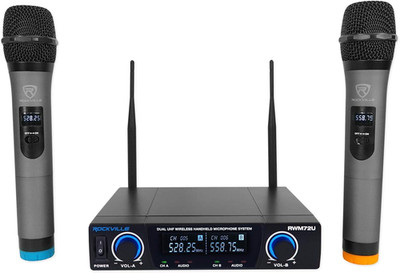 RWM72U Dual UHF Wireless Handheld Microphone System, Digital Display, Long Range
