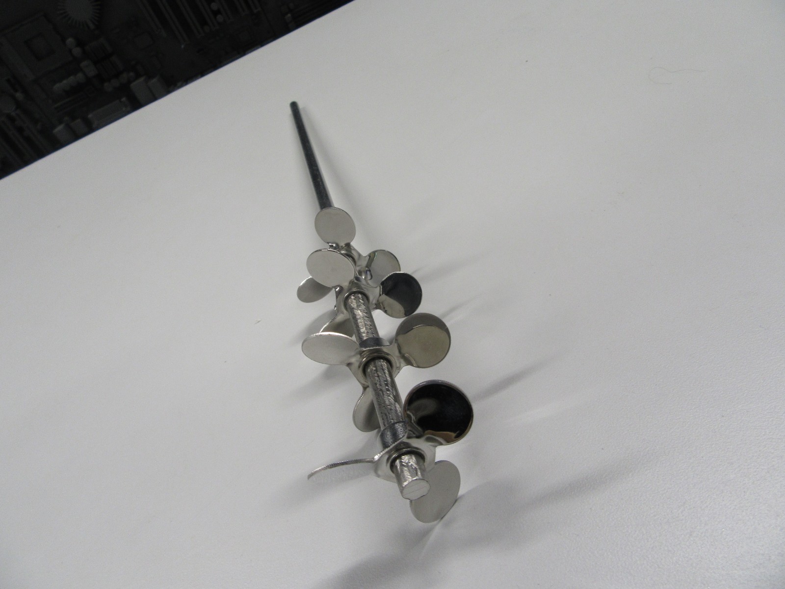 16" Stainless Steel Lab Stirrer Shaft w/ 4 Adjustable Mixing Impellers