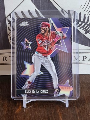 2025 TOPPS CHROME COSMIC ELLY DE LA CRUZ STARFRACTOR Black Refractor /10 SSP