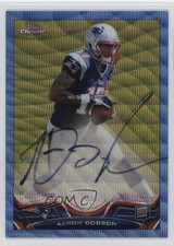 2013 Topps Chrome Blue Wave Refractor Rookie 48/50 Aaron Dobson #65 Auto 4e9
